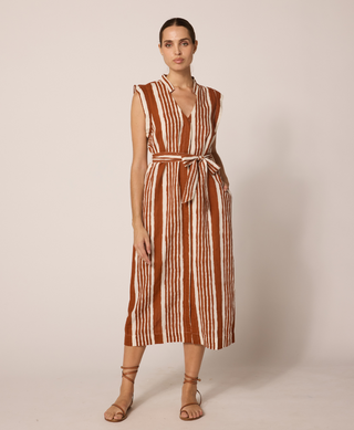 Lani Midi Dress | Vecchio Stripe
