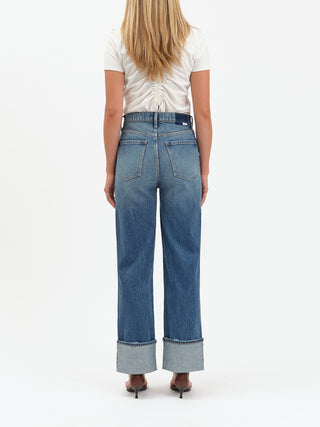 Eastside High Rise Cuffed Wide Leg Denim - Crush Hour