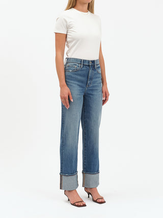 Eastside High Rise Cuffed Wide Leg Denim - Crush Hour