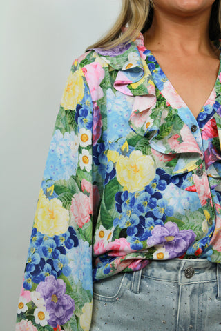 Suki Ruffle Top - Flower Shop