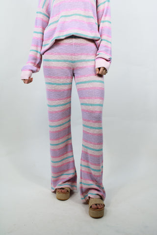 Feel Good Pants - Cotton Candy Stripe Knit