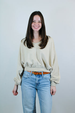 Pebbles Seamed Sweatshirt - Ceramic