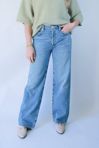 Annina High Rise Wide Leg 33" in Meuse