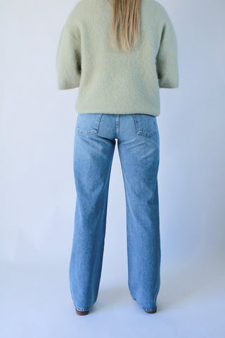 Annina High Rise Wide Leg 33" in Meuse