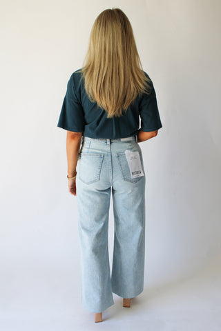 Penny Crop High Rise Wide Leg Denim - Collective