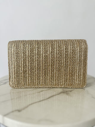 Lilly Woven Straw Clutch