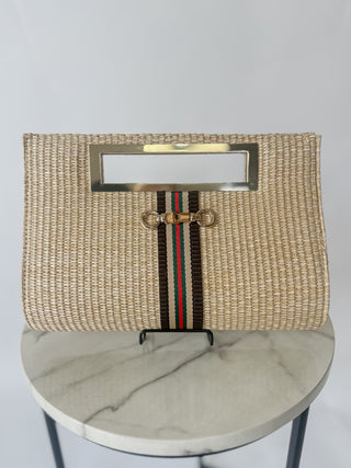 Chloe Straw Clutch Bag