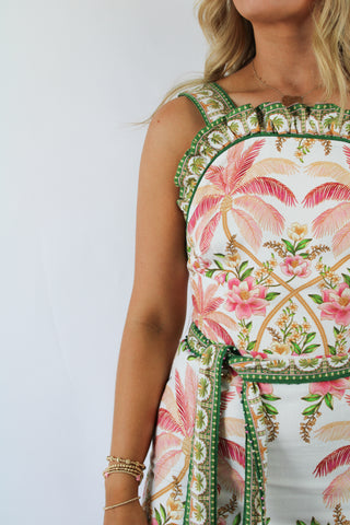 Palm Dteam Off-White Sleeveless Angled Mini Dress