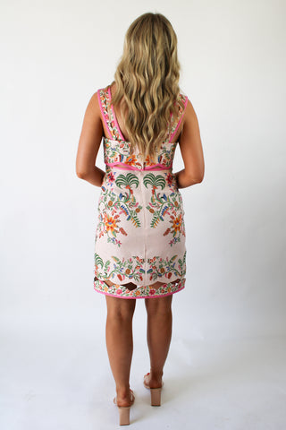 Delicate Forest Pink Mini Dress