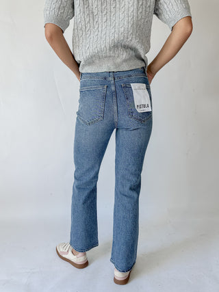 Ally High Rise Ankle Boot Denim - Charleston