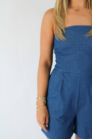 Maren Denim Romper