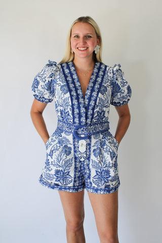 Shell Garden Off-White Romper