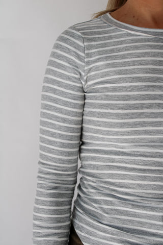 Over and Out Striped Crewneck Top