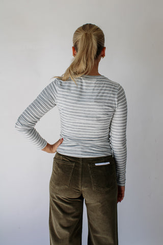 Over and Out Striped Crewneck Top