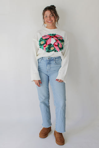 Pearl Wreath Knit Sweater