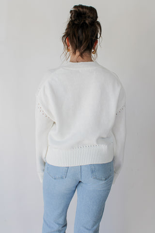 Pearl Wreath Knit Sweater