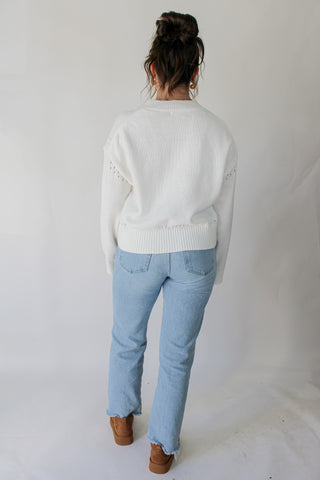 Pearl Wreath Knit Sweater