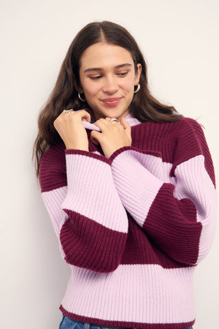 Freja Stripe Chunky Knit Sweater