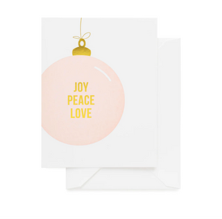 Joy Peace Love Ornament Greeting Card