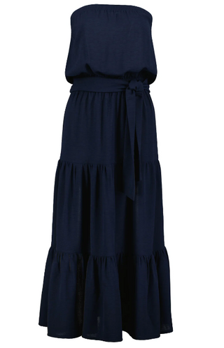 Serafina Strapless Dress - Navy
