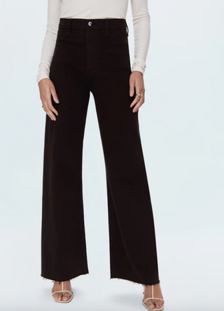 Penny Crop High Rise Wide Leg Denim - Mocha