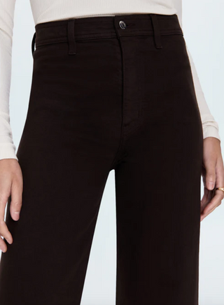 Penny Crop High Rise Wide Leg Denim - Mocha