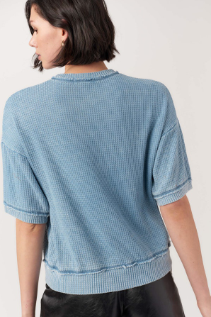 Alpine Blue Burnout Thermal Tee