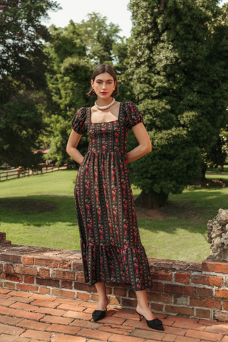 The Cornelia Dress - Onyx Garden