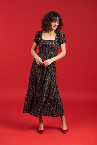 The Cornelia Dress - Onyx Garden