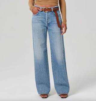 Annina High Rise Wide Leg 33" in Meuse