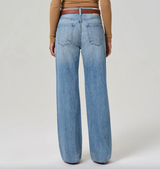 Annina High Rise Wide Leg 33" in Meuse