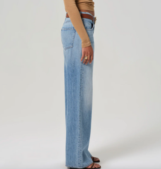 Annina High Rise Wide Leg 33" in Meuse