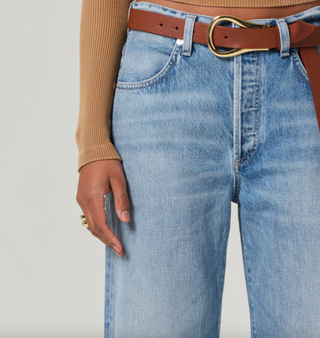 Annina High Rise Wide Leg 33" in Meuse