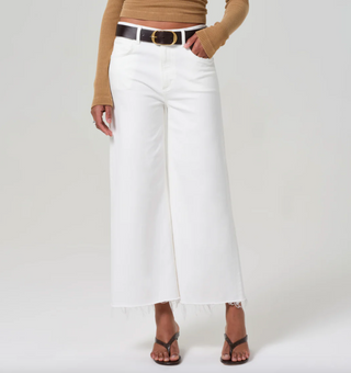 Lyra Wide Leg Crop in Soft White