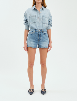 Troublemaker High Rise Short in Marina Vintage