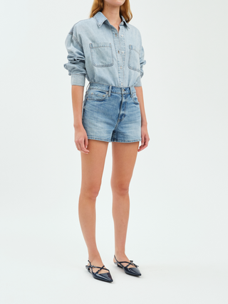 Troublemaker High Rise Short in Marina Vintage
