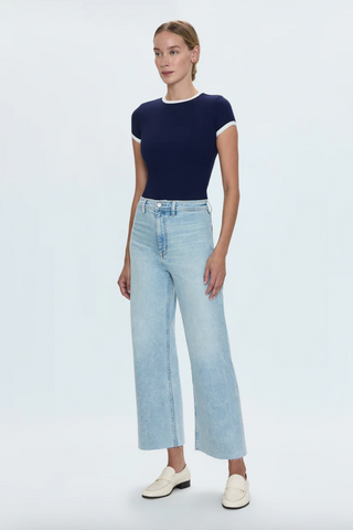 Penny Crop High Rise Wide Leg Denim - Collective