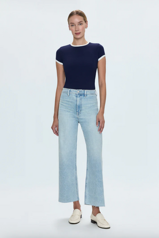 Penny Crop High Rise Wide Leg Denim - Collective