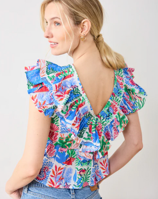 Lola Blouse - Stain Glass Sea
