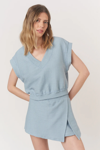End Game Textured Skort - Blue Sky