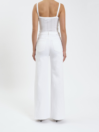 Far Out High Rise Wide Leg With Seaming in Lamb