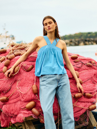Bibi Halter Tank - Seascape