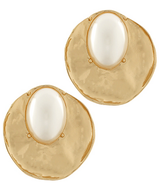 Large Abstract Pearl Earrings