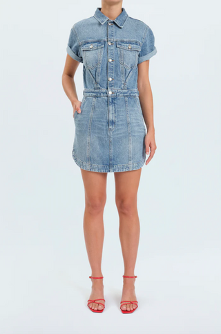 Topanga Denim Dress in Plot Twist