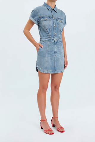 Topanga Denim Dress in Plot Twist