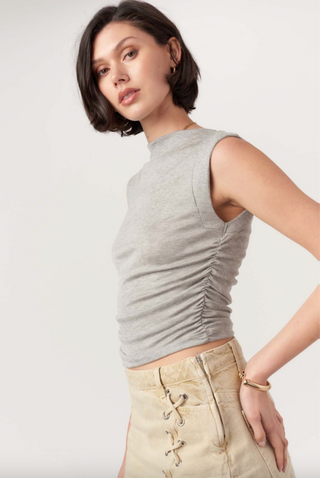 Caspia Rib Tank - Heather Grey
