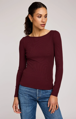 Ingrid Long Sleeve Top - Merlot