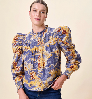 Irina Blouse - Blue Castello