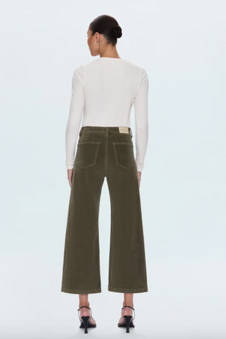Penny Crop High Rise Wide Leg Pant - Sequoia