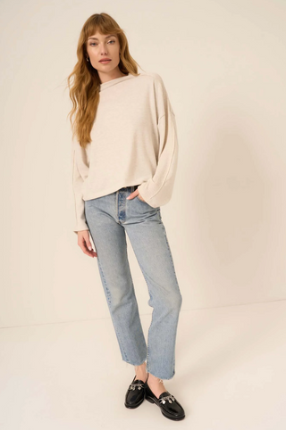 Modern Lover Cozy Funnel Neck - Oatmeal